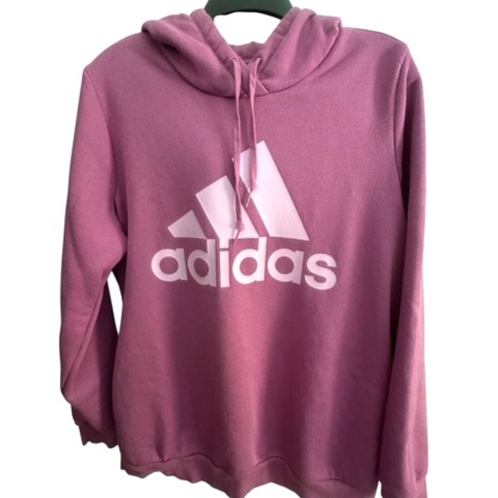 Adidas Logo HOODIE Women's Size 1X Raspberry - Picture 4 of 8